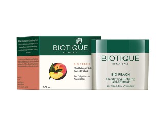 Biotique Advanced Ayurveda Bio Peach Clarifying & Refining Peel-Off Mask, 50gm